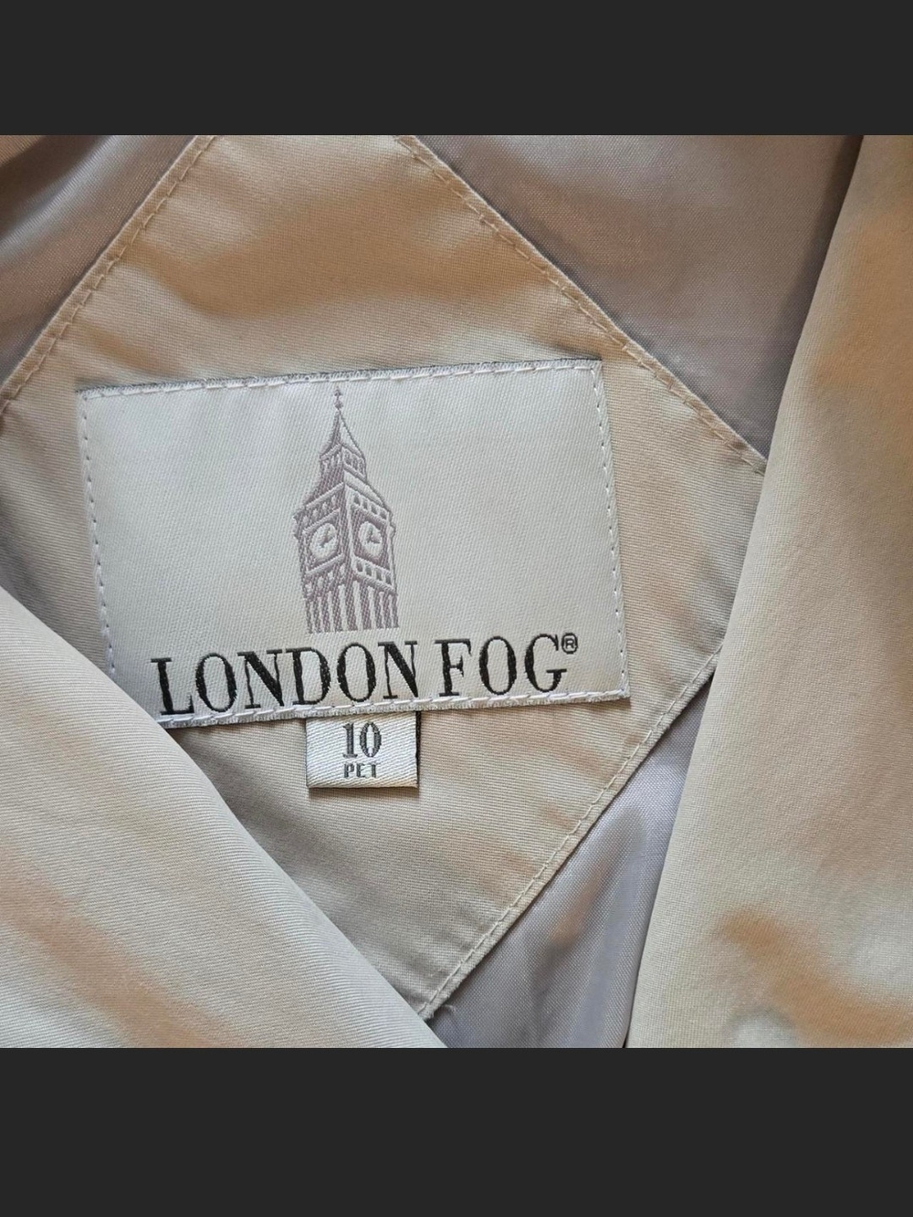 London Fog Lightweight Pale Beige Trench Jacket - Picture 3 of 8